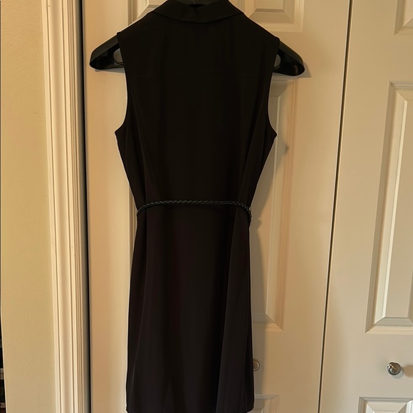 Worthington Black Sheath Midi Dress V-Neck Sleeveless - Picture 4 of 4